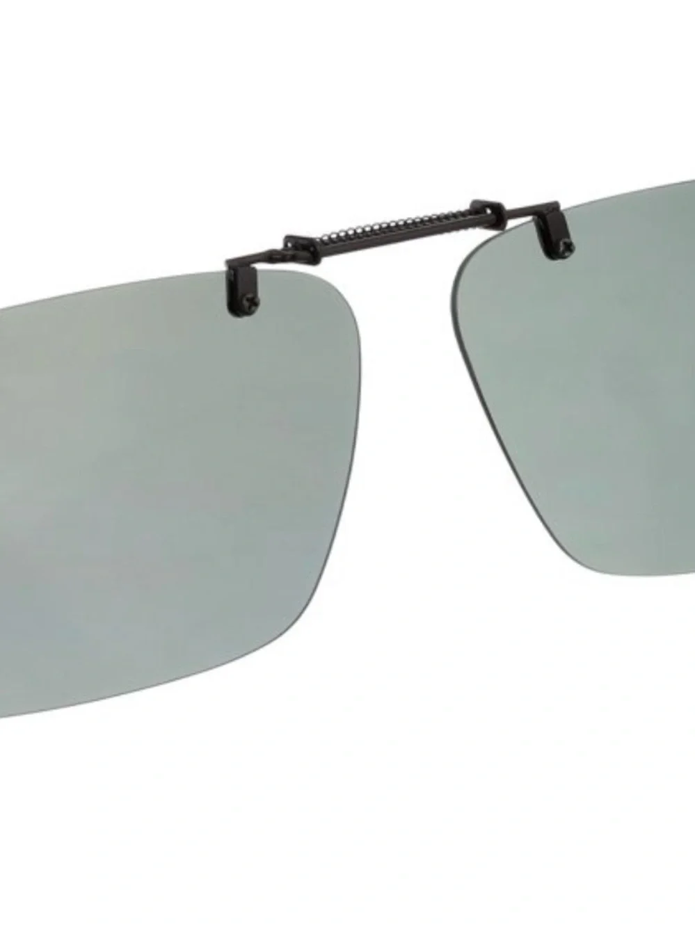 Polar Optics Premium Polarized Flip up DK Gray Square ClipOn Sunglasses 56 Rec N
